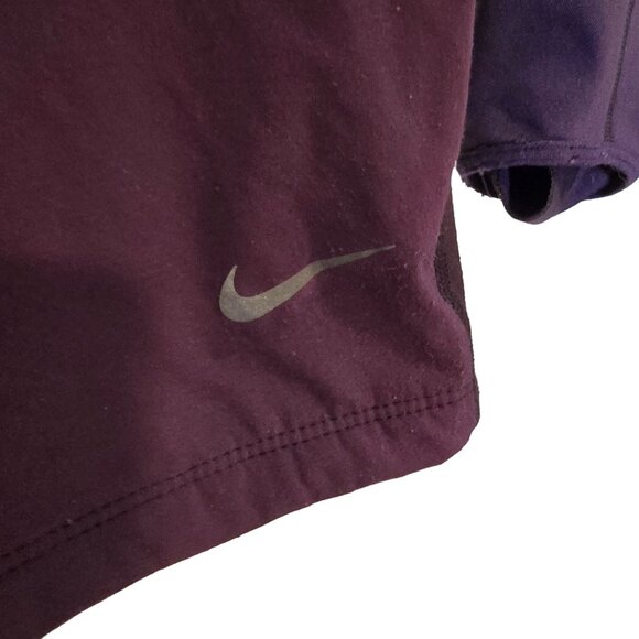 Nike Dri-Fit Running 1/2 Zip Pull Over Track Jacket Large Women's Lined Purple‎ - Picture 6 of 6